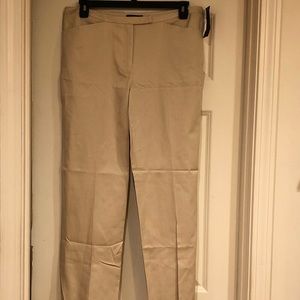 NWT - Tan Kenneth Cole silk blend pants